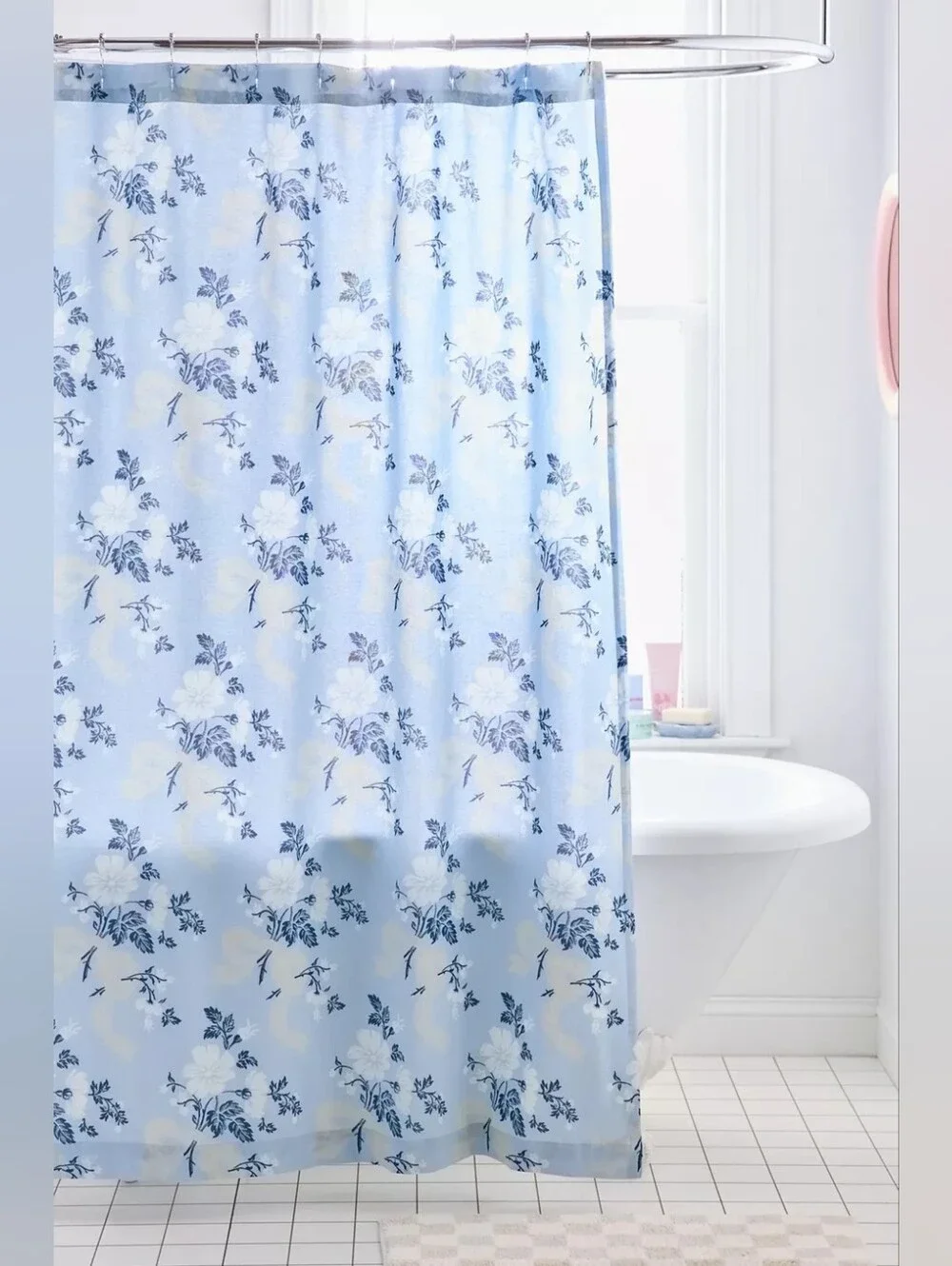 ❣️🪷NWT Urban Outfitters Juliette Floral Bows Patterned Shower Curtain 72x72